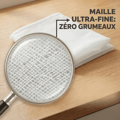 Conjunto de sacos filtrantes de alta qualidade em tecido natural (laváveis e reutilizáveis)